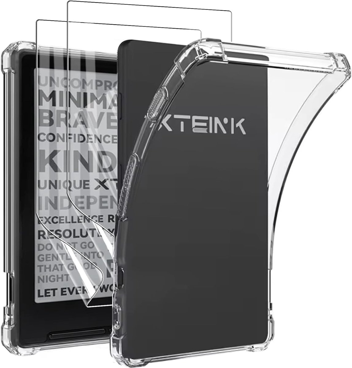 KUSINHOKA Hoes voor Xteink X4 + [2 stuks] flexibele beschermfolie - ShopVlot