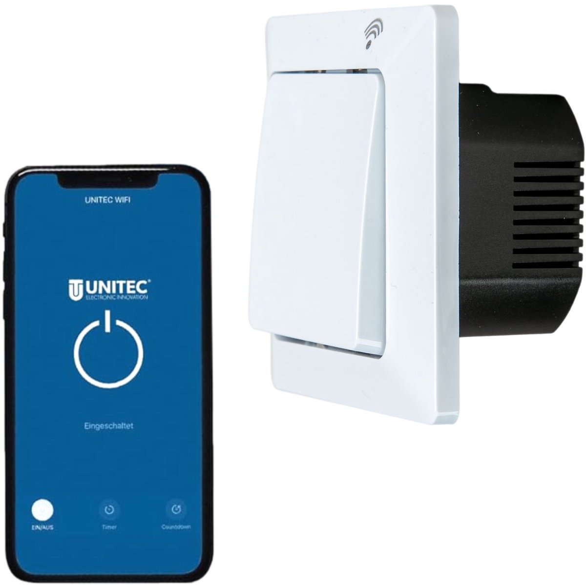 Unitec WLAN Smart Schakelaar Set Module WiFi Lichtschakelaar voor Alexa Google Tuya
