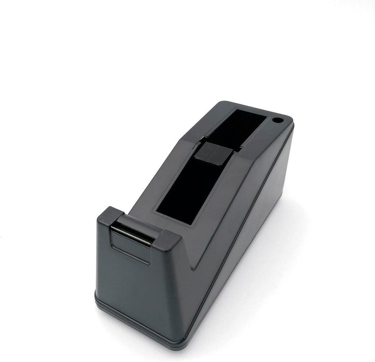 Professionele plakbanddispenser met antislip onderkant en penhouder, dubbele houder voor 33/66 m rollen, zwart - ShopVlot