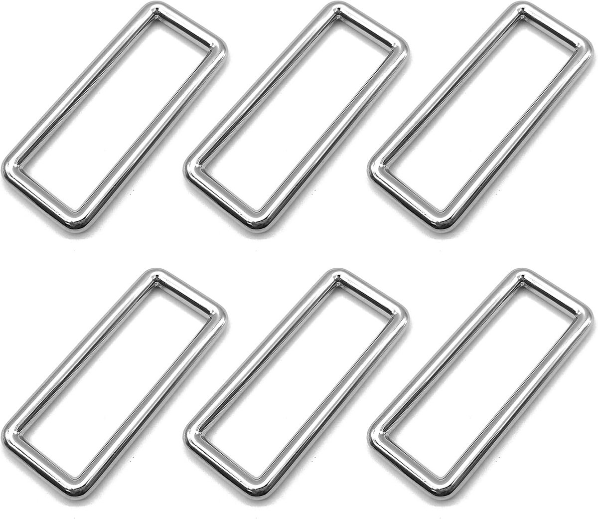 6 Pcs Metal Rectangle Ring Buckles Belt Ring Buckle Square Repair Bag Accessories for Bag Belt Backpack Travel - ShopVlot