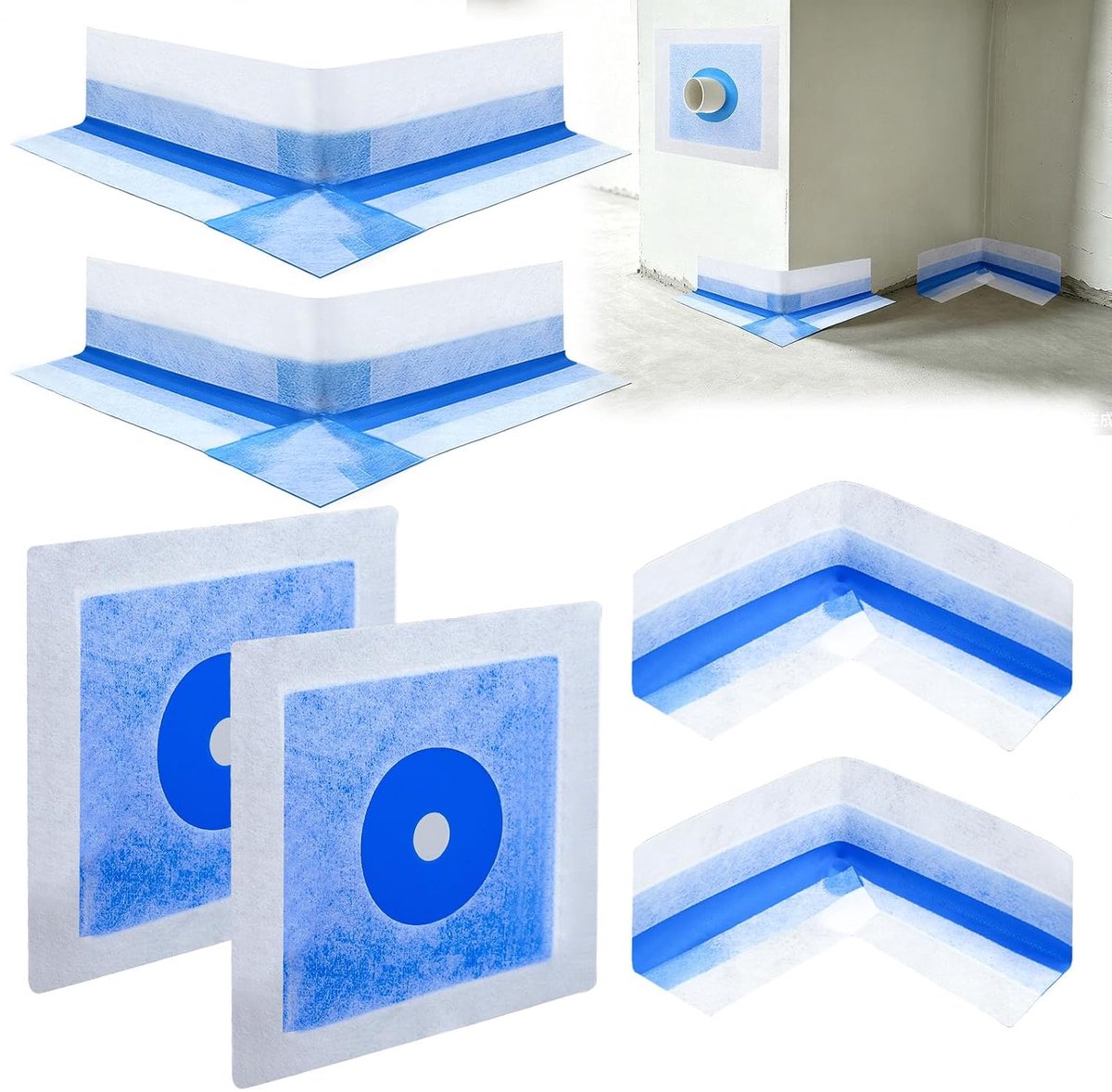 6 stuks afdichtmanchet doucheset badkamer afdichting douche afdichtingen hoeken - ShopVlot