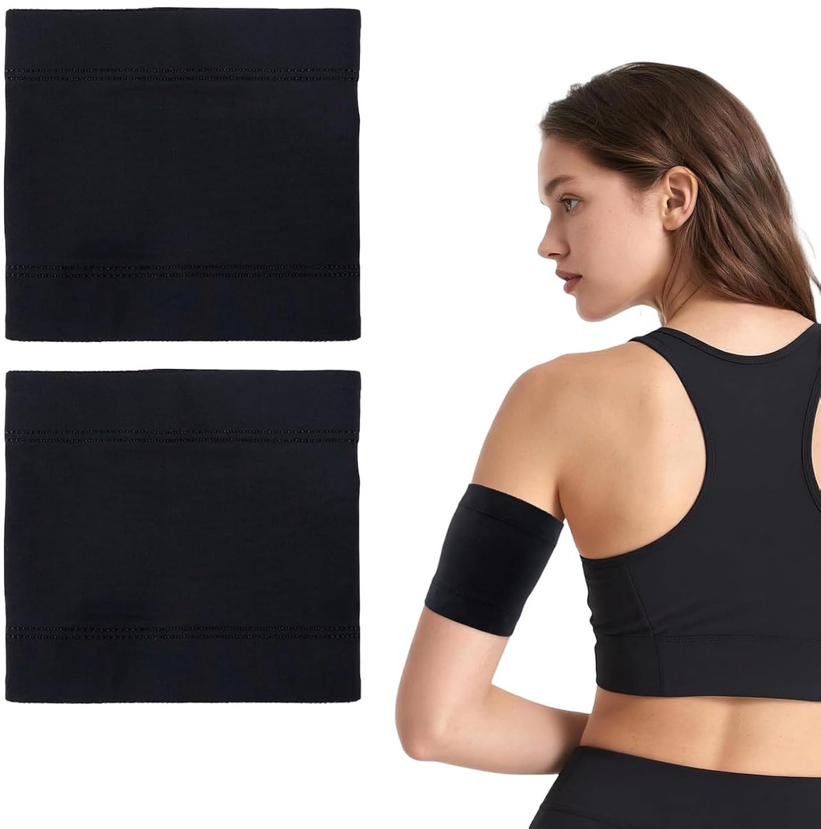 Bloedsuiker sensor beschermcase set van 2 - Verstelbare diabetesarmband - Zwart - ShopVlot