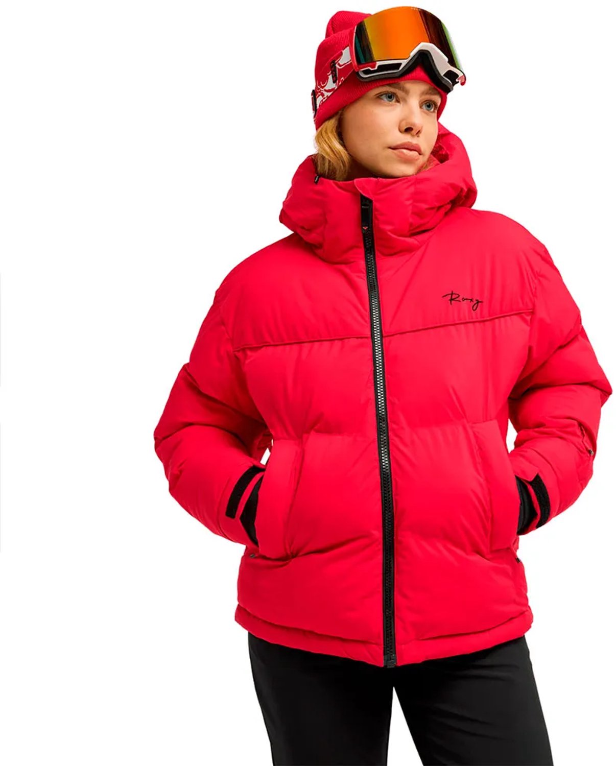 Roxy Alofted Puffy Jas Vrouw Barberry