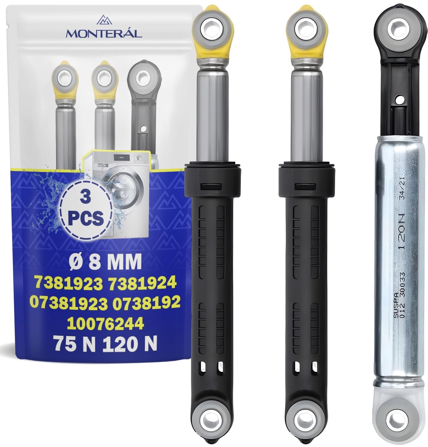 Set van 3 Schokdempers voor Wasmachine