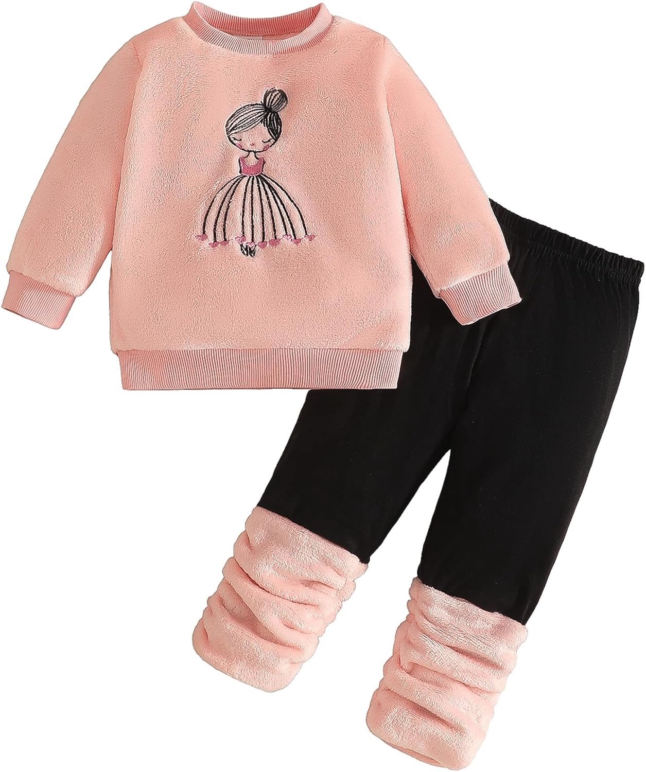 Outfit winter fleece trui en broek set