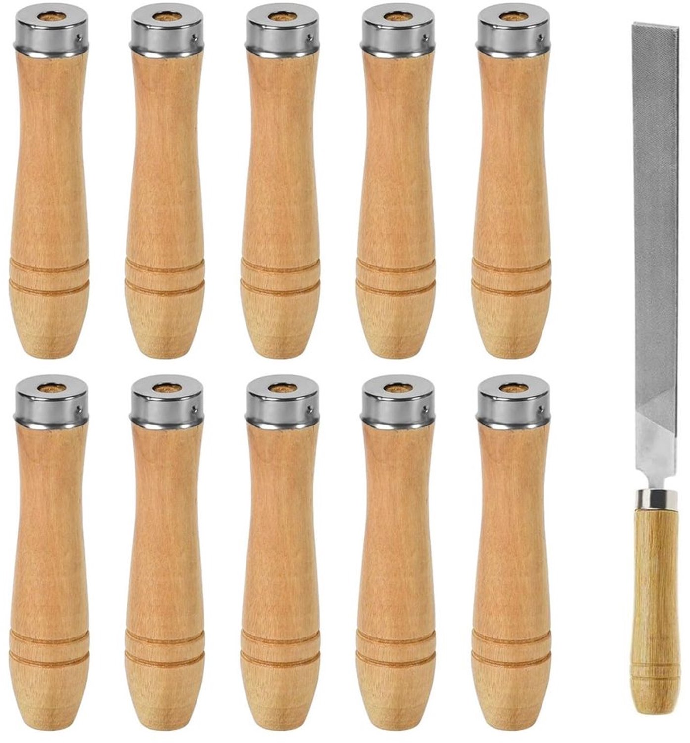10 Stuks Vijlhandvat - Houten Handvat voor Gereedschap
