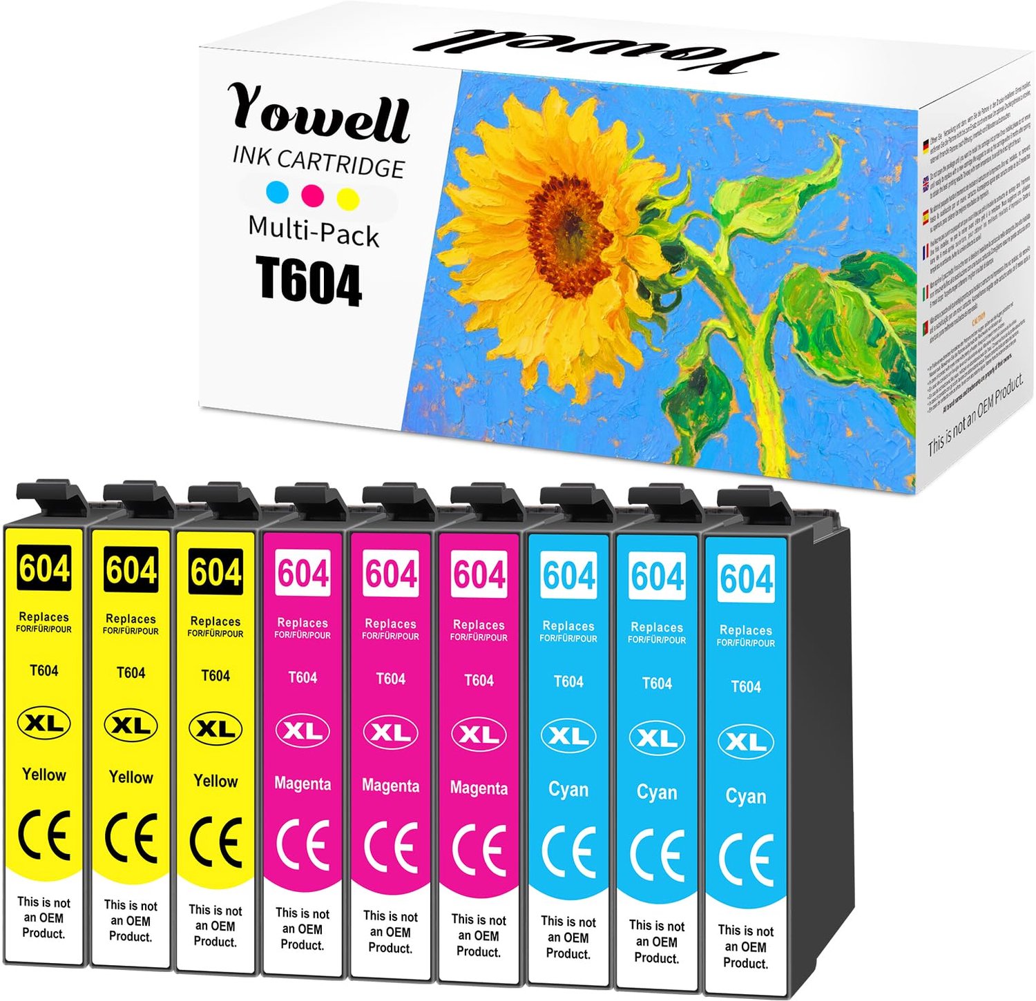 9 x 604XL Cartridges voor Diverse Epson Printers