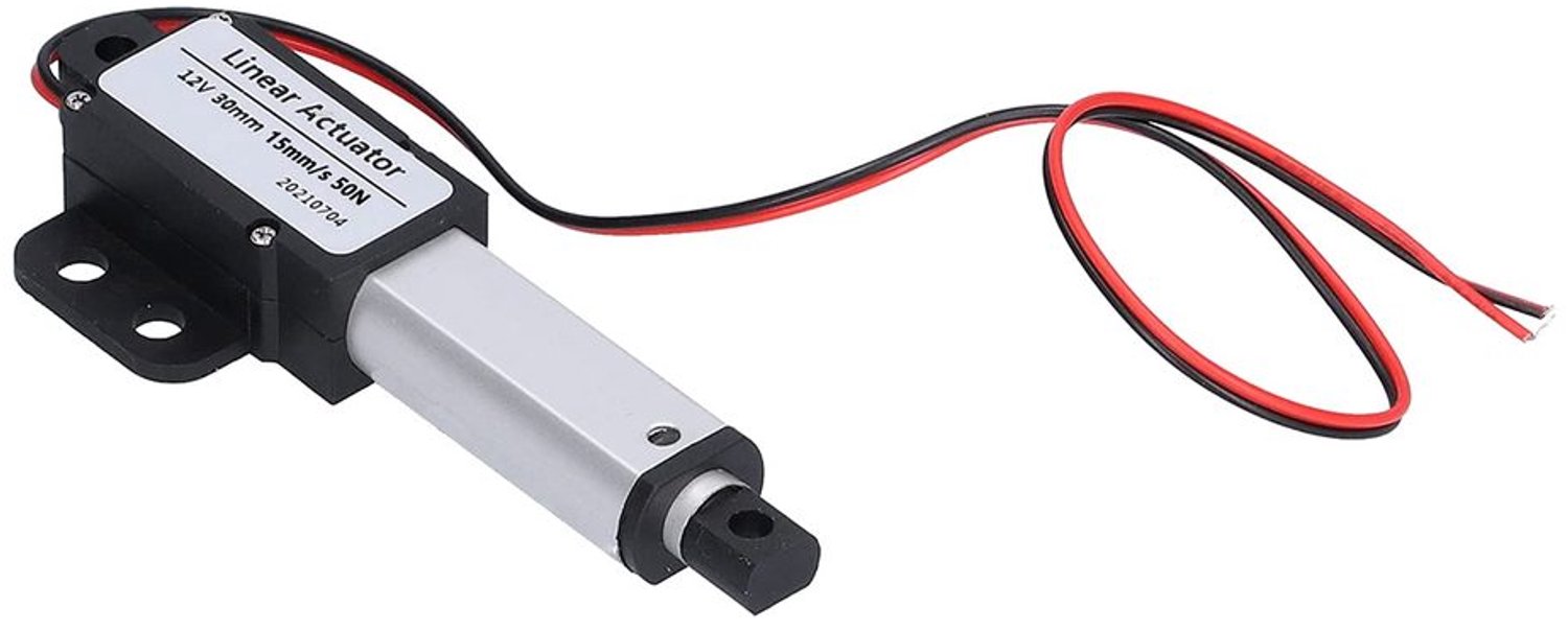 Actionneur Linéaire - Mini Actuator - Elektrisch Beweegmechanisme - 30mm - 12V DC - Krachtige 50N - Geschikt voor Diverse Toepassingen -...
