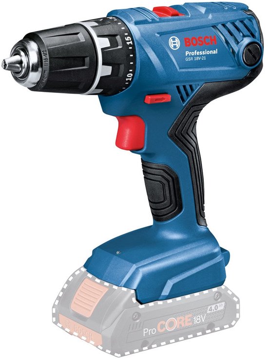 Bosch - GSR 18V-21 - Accuschroefboormachine 18 Volt 2,0 AH Li-ion in L-Case
