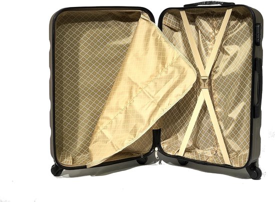 Koffer 65 cm en koffer, champagnekleurig — afbeelding 3