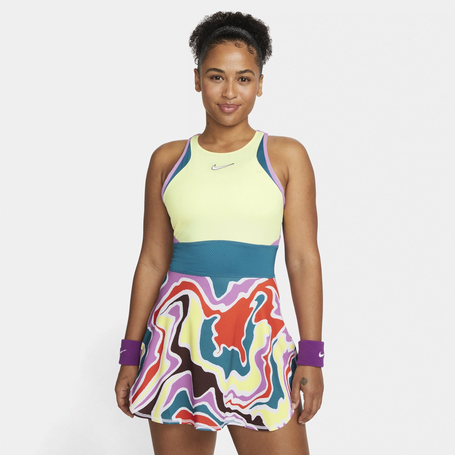 Nike DF Slam Dress AO Jurk Dames Geel