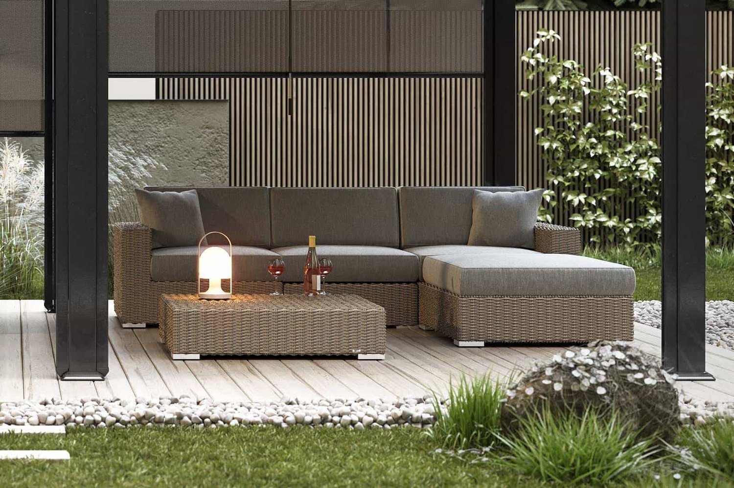 Oltre Milano I Royal - Modulaire Hoekloungeset - Zandkleurig Technorattan