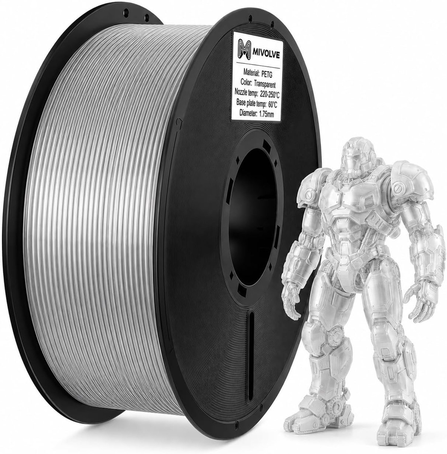 PETG Filament 1,75 mm - 1 kg - hoge precisie - robuust en slagvast - ServiceTopper