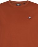 Oranje Petrol Industries T-shirt met ronde hals en klein logopatch op de borst.