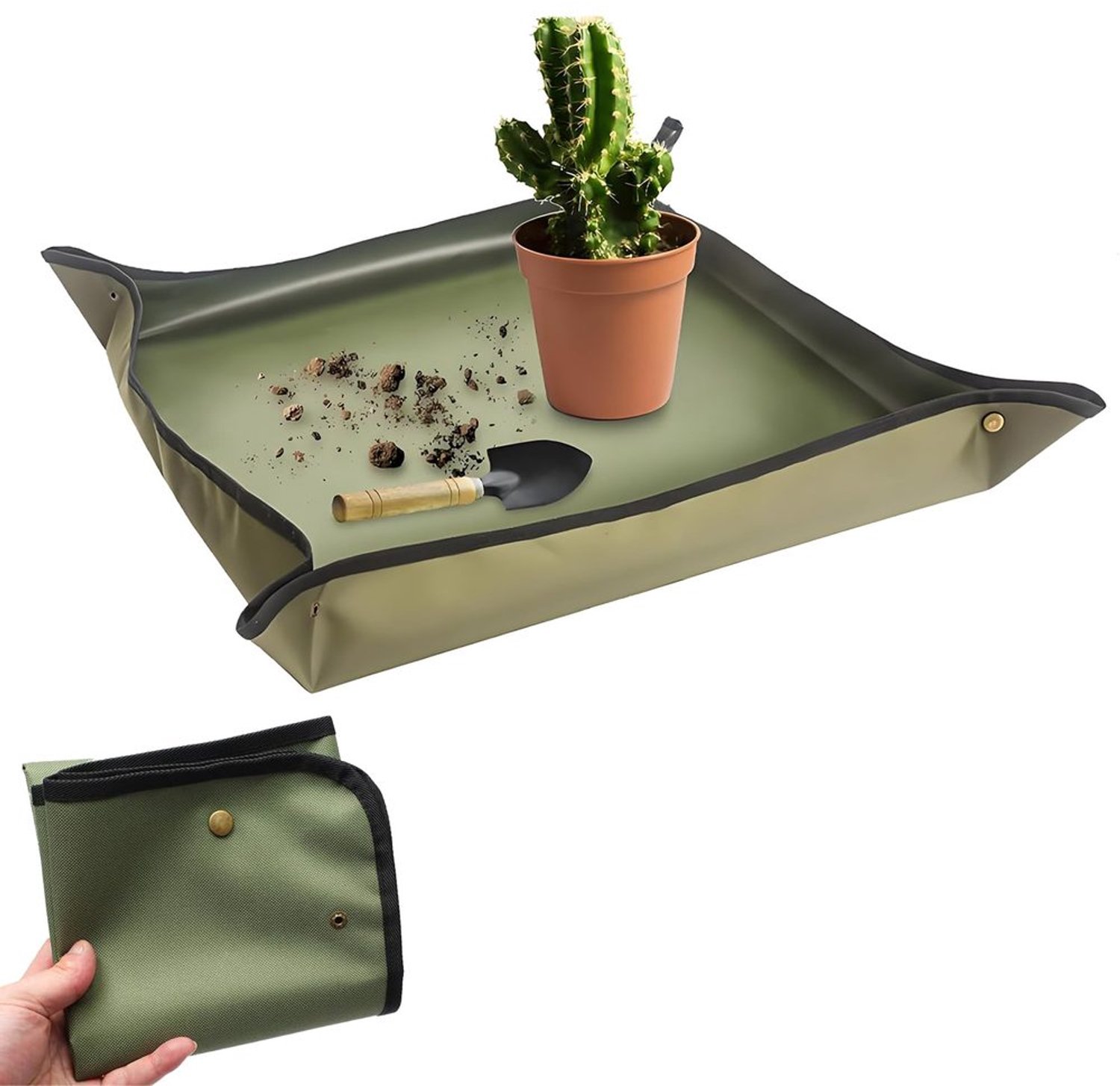 Plantenmat Waterdicht - Opvouwbare Verpotmat - Tuinmat voor Binnen/Buiten - 75 x 75 cm - Hoogwaardig Oxford-weefsel - Bodemverwissel/Snoeien