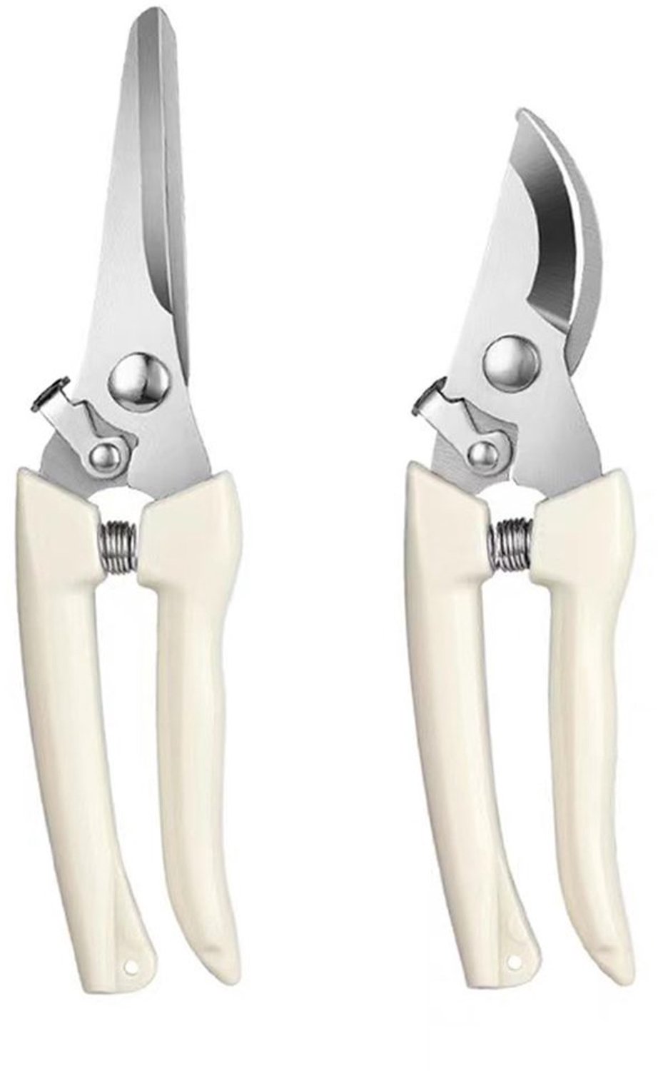 Snoeischaar Set van 2 - Ergonomisch - Roestvrij Staal - Veiligheidsvergrendeling - Curved Blade - Voor Takken en Fruit - Tuinschaar
