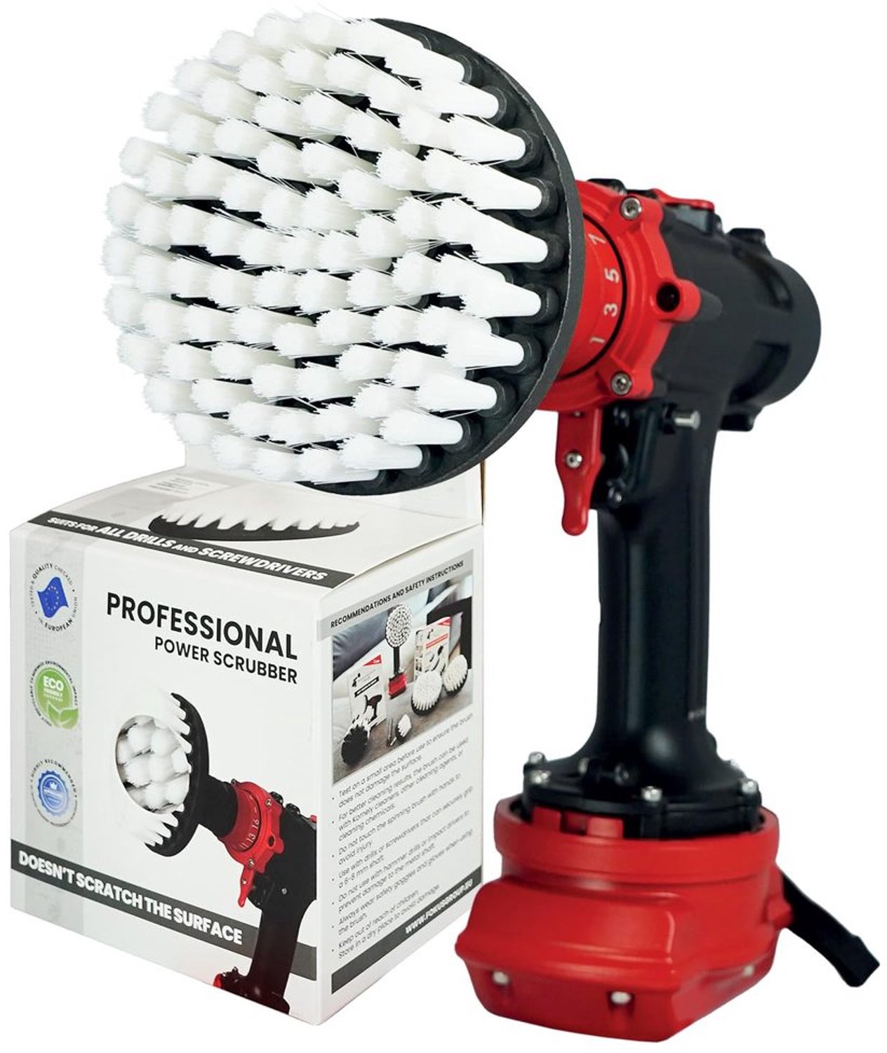 Hoge Kwaliteit Boorborstel, Extra Zacht, Wit, 13 cm