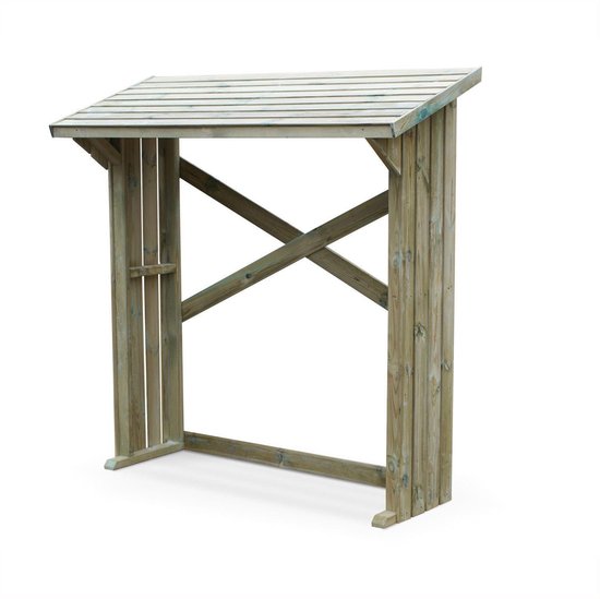 Houtopslag van FSC hout van 50 x 180 x 180 cm van autoclaaf behandeld