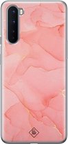 OnePlus Nord hoesje siliconen - Marmer roze | OnePlus Nord case | Roze | TPU backcover transparant