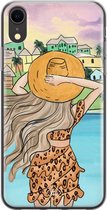 iPhone XR hoesje siliconen - Sunset girl | Apple iPhone XR case | TPU backcover transparant