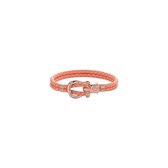 Paul Hewitt Phinity Bracelet - PH-FSH-L-R-A-S - Armband - Leer - Oranje - 17cm