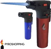Pyroshopping Turbo X2 aansteker en gasbrander metallic (BBQ, Creme Brulee, Vuurwerk, Vuurkorf)