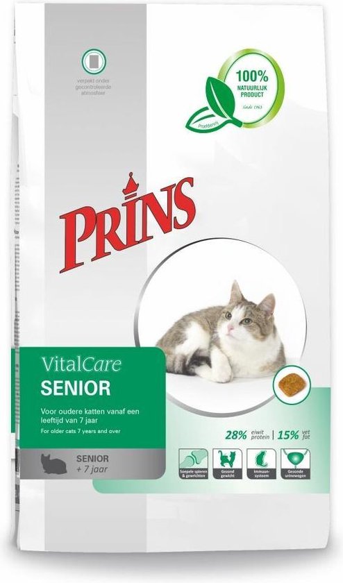 Glad bidden niemand Prins VitalCare Kat Senior - Gevogelte -Kattenvoer - 1.5 kg | bol.com