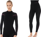 Brubeck Dames Thermokleding - Thermo Set - met Nilit® Innergy - Zwart/Roze - XS