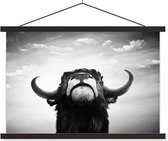 Sweet Living Poster - Zwartwitte Stier - 0 X 0 Cm - Zwart En Wit