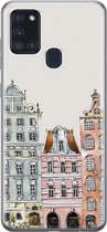 Samsung Galaxy A21s hoesje siliconen - Grachtenpandjes - Soft Case Telefoonhoesje - Amsterdam - Multi