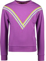 B-Nosy Meisjes t-shirts & polos B-Nosy Girls sweater with v-shaped striped Sparkling grape 104