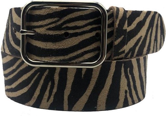 Zebra riem - Zebra V42 Black/Sand  Dames riem - Broekriem Dames - Dames riem -  Dames riemen - heren riem - heren riemen - riem - riemen - Designer riem - luxe