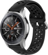 Huawei watch GT silicone dubbel gesp band - zwart - 18mm bandje