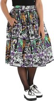 Hell Bunny Be Afraid Halloween 50's Swing Rok Multi