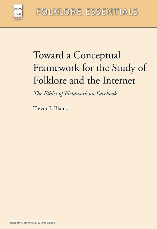 Toward a Conceptual Framework for the Study of Folklore and  ... - cover