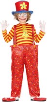 Fiestas Guirca Verkleedpak Clown Jongens Rood Maat 110-115
