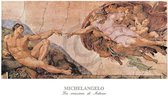 Michelangelo - La creazione di Adamo Kunstdruk 120x80cm