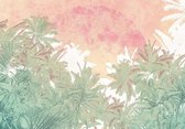 Komar Heritage | palmbomen | roze, groen | fotobehang op vlies 400x280cm