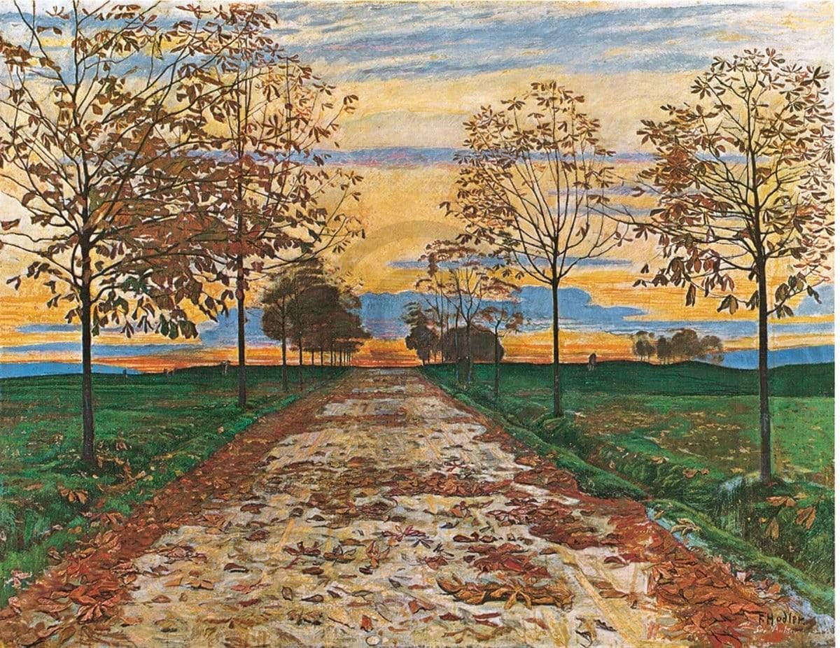 PGM Kunstdruk Ferdinand Hodler - Herbstabend 1892 60x48cm Divers