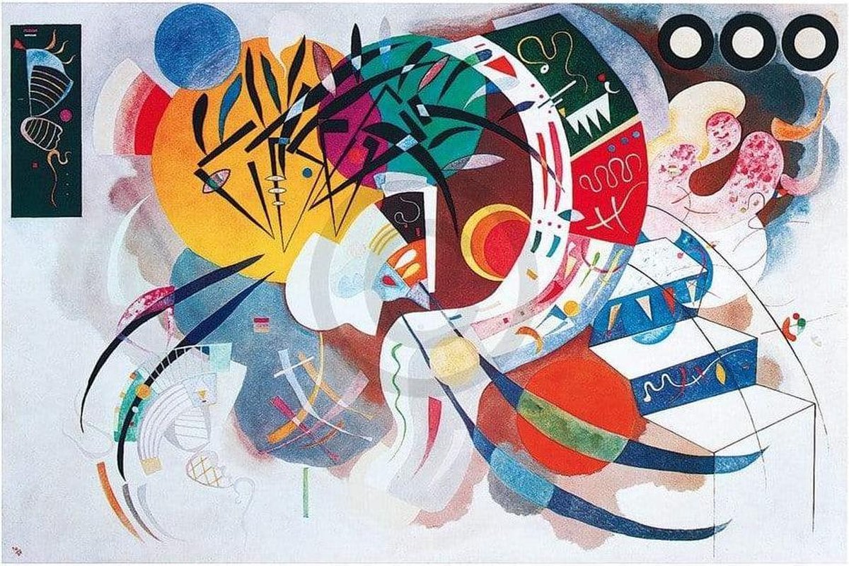 Kunstdruk Wassily Kandinsky - Courbe dominante, 1936 50x40cm