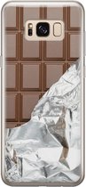Samsung Galaxy S8 hoesje siliconen - Chocoladereep - Soft Case Telefoonhoesje - Print / Illustratie - Bruin