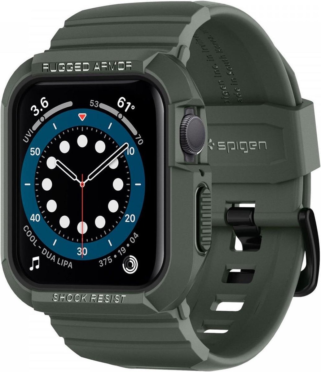 Spigen Rugged Armor Pro TPU Bandje voor Apple Watch Series 4 (40mm) - Military Green