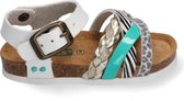 Bunnies JR Becky Beach Meisjes Sandalen - Wit/Multi - Leer - Gesp