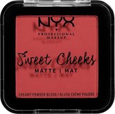 NYX Professional Makeup Sweet Cheeks Creamy Powder Blush Matte - Citrine Rose - Blush - 5 gr