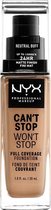 NYX Can't Stop Won't Stop Full Coverage Foundation - Neutral Buff - 30 ml