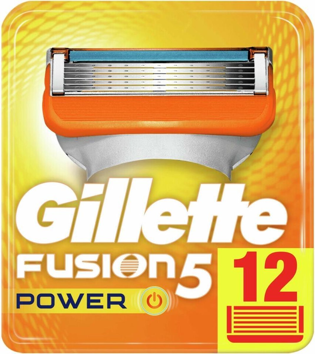 Gillette Fusion5 Power Scheermesjes Mannen - 12 Stuks - Gillette
