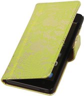 Wicked Narwal | Lace bookstyle / book case/ wallet case Hoes voor Huawei Honor 4C Groen