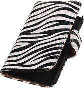 Wicked Narwal | Zebra bookstyle / book case/ wallet case Hoes voor Samsung Galaxy Xcover 3 G388F Wit