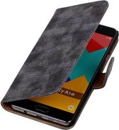 Wicked Narwal | Lizard bookstyle / book case/ wallet case Hoes voor Samsung Galaxy A5 (2016) A510F Grijs