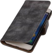Wicked Narwal | Lizard bookstyle / book case/ wallet case Hoes voor Huawei Honor 4 A / Y6 Grijs